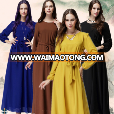 T-D053 China Cheap Wholesale Women Maxi Muslim Dress