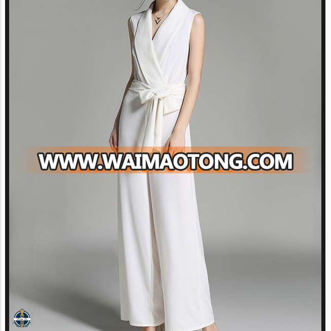 T-JP005 China Factory Formal Chiffon Grace Office Women Jumpsuits